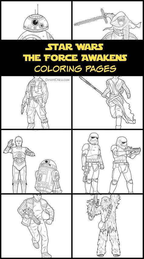 Make star wars id badges when kids walk in, start out the festivities by letting them fill in their own info in we love the fun star wars coloring pages from becka doodles on etsy. Star Wars The Force Awakens Coloring Pages and Activities ...