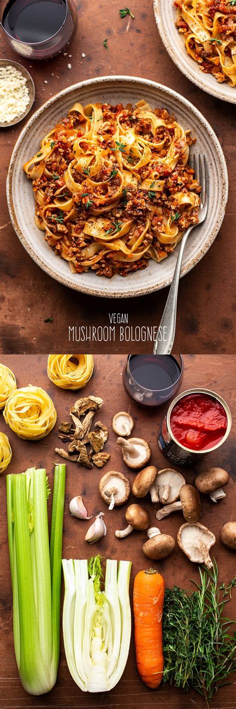 Mushrooms, balsamic vinegar, and soy sauce. Vegan mushroom bolognese with smoked tofu - Lazy Cat ...