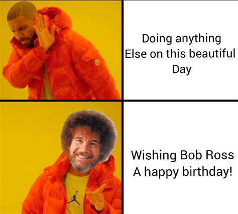 My bob ross birthday cake.my bob ross painting! Happy birthday Bob Ross! : dankmemes