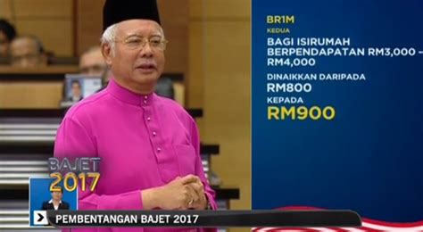 Anggaran pendapatan dan belanja negara tahun anggaran 2016 (disingkat apbn 2016) adalah rencana keuangan pemerintahan negara republik indonesia yang disetujui oleh dewan perwakilan rakyat untuk tahun 2016. Kadar Bayaran BR1M 2017 tingkatkan