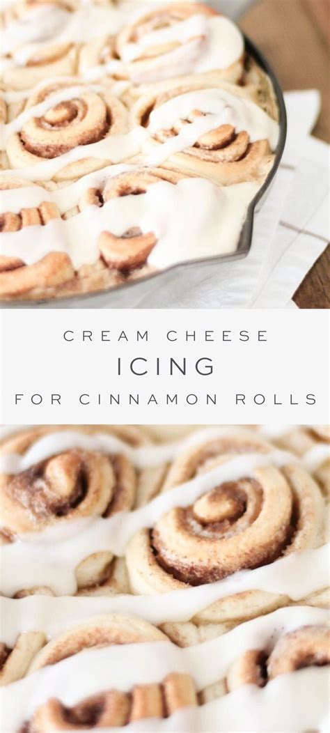 One of my favorite icings, which i usually use for bread pudding, but that would be great for cinnamon rolls, is made with the following ingredients: A quick and easy recipe for the best Cream Cheese Icing for Cinnamon Rolls. It's made with cream ...