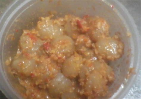 Resep cilok bumbu kacang pedas dividio kali ini aku bikin cilok bumbu kacang pedas rasanya enak nih temen temen bahan cilok. Resep Cilok bumbu kacang oleh Ukhty Nhanha Nurjannah - Cookpad