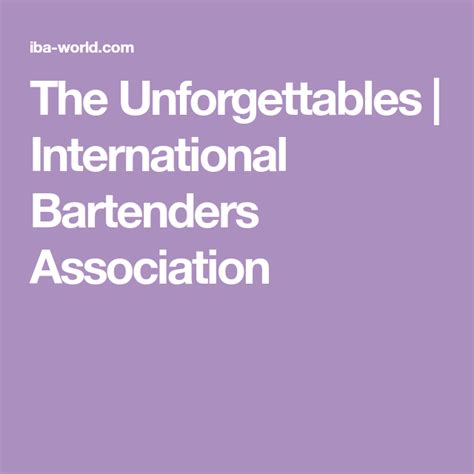 The combination of gin, citrus, some form of sugar, and seltzer dates back to at least 1882's harry johnson's new and improved bartender's man. The Unforgettables | International Bartenders Association ...