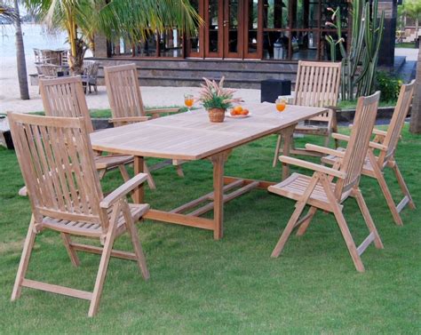 Sanding can also help to remove any. Fine Teak Garden Extending Dining Table | Garden furniture ...