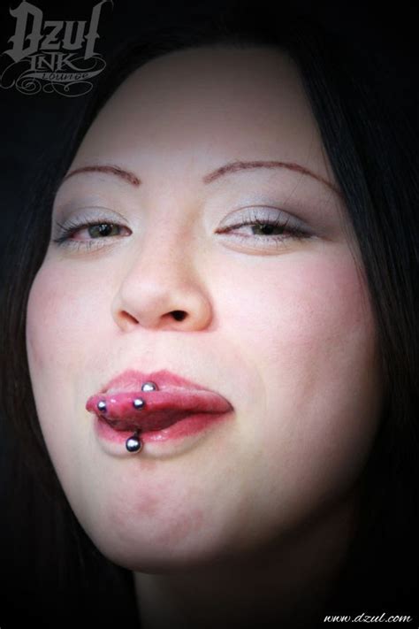 The first thing that will be inserted is a hollow. Regular tongue stud and also a snake eyes piercing on the ...