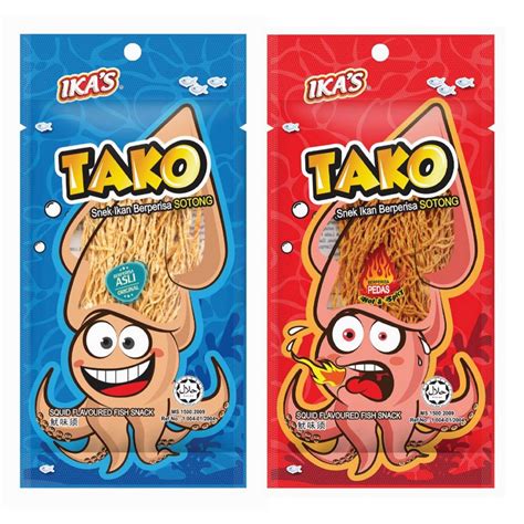 Generally, squid has eight arms and two tentacles. Ika's Tako Squid Flavoured Fish Snack 15g Halal | Shopee ...