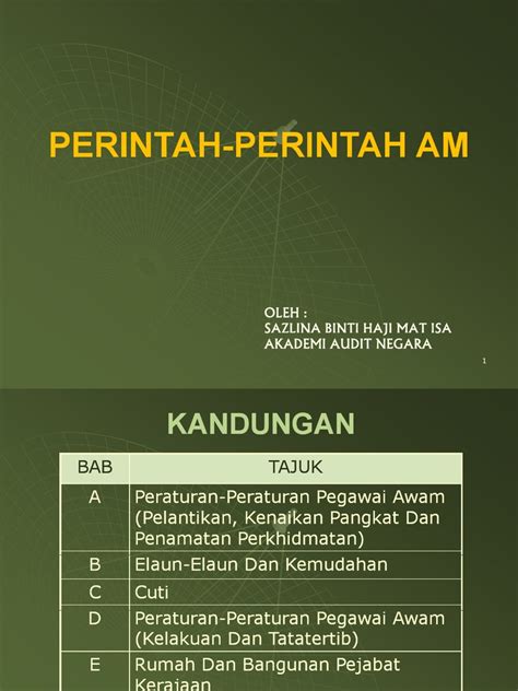 Mengenai pengadaan barang dan jasa pemerintah. Perintah Am