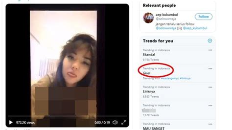 Dalam video dengan durasi sekitar 19 detik itu, wanita mirip gisel itu terlihat bersama seorang pria di sebuah ruangan. Skandal Baru Video Mirip Gisel, Nama 'Gisel' Jadi Trending ...