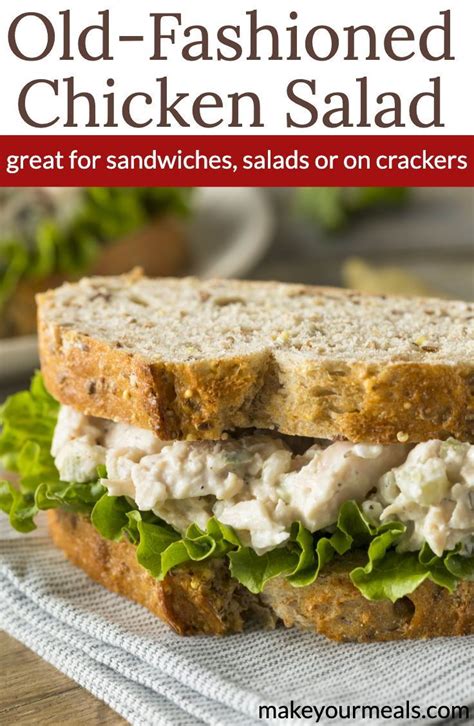 Boiled eggs and pickled relish were optional. Old-Fashioned Chicken Salad Recipe -A Quick & Easy Recipe ...