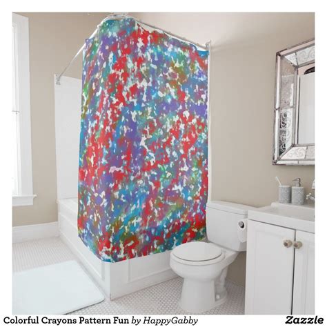 Chevron curtain panels are trendy. Colorful Crayons Pattern Fun Shower Curtain | Zazzle.com ...