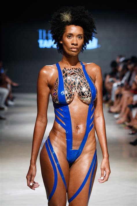 Hot ex girlfriend want extreme fuck. Models Wore Bikinis Made of Metallic Masking Tape on the ...