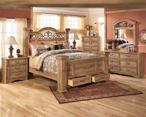 Set includes 1 king bed, 2 nightstands, 1 tall chest. Enhance the King Bedroom Sets: The Soft Vineyard-6 - Amaza ...