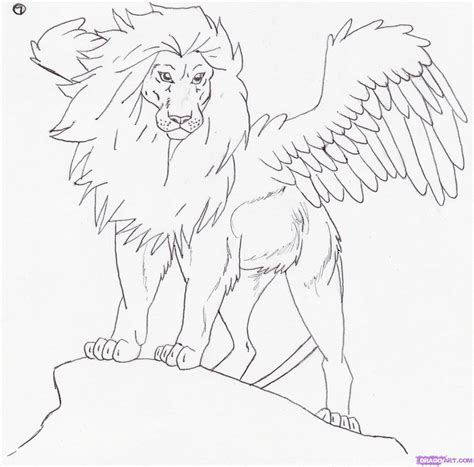 How to draw a lion, step by step, drawing guide, by dawn. Dessins en couleurs à imprimer : Lion, numéro : 22620