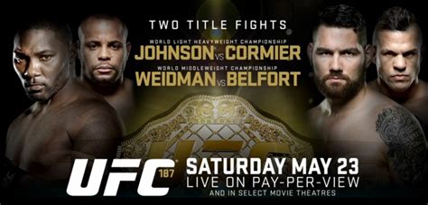 Ufc vegas 27 was the last fight night for the month of may during which the promotion also revealed the main card for its upcoming event. UFC 187 Preview - Johnson Vs Cormier - Fight Game Media