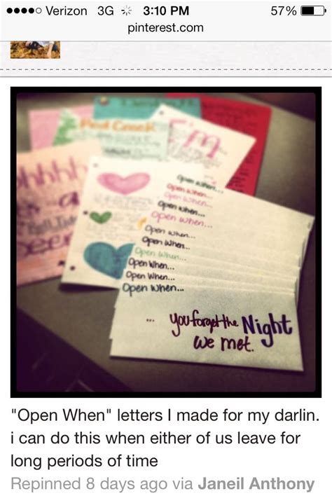 Maybe you would like to learn more about one of these? Letters | Open when letters, Open when, Boyfriend gifts