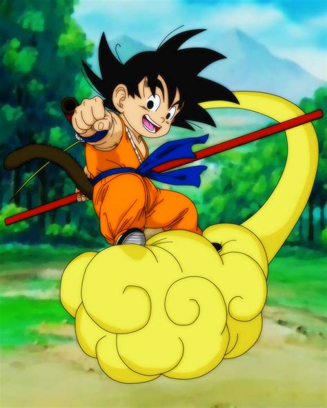 I knew a lot about dragon ball anyways because i played xenoverse and fighterz etc. Kid Goku | Nimbus! by Mitsu-Ino on DeviantArt