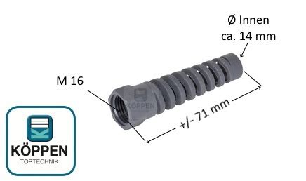 Ihr kabel knickschutz sollte selbstverständlich absolut perfekt zu ihnen passen, tau sodass sie als kunde danach nicht von der investition enttäuscht werden. Knickschutz M16 für Kabel passend zu Industrietor Antriebe ...