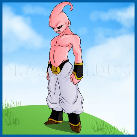 Learn how to draw these cute cartoon kids falling in love with the word love. How To Draw Kid Buu by Dawn | dragoart.com
