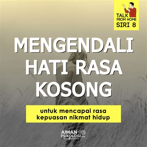 Peliknya kali ni tak rasa takut kehilangan sebab aku yakin dia sejati walau aku tahu dia takkan pernah jadi milikanku kenapa takkan ? Mengendali Hati Rasa Kosong - Aiman Psikologi