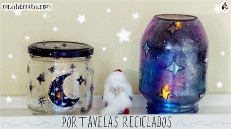 En resumen, en casa tienes botellas y tarros de vidrio, pero copas y vasos de cristal. DIY: PORTAVELAS CON BOTES DE CRISTAL 🎄 Manualidades ...