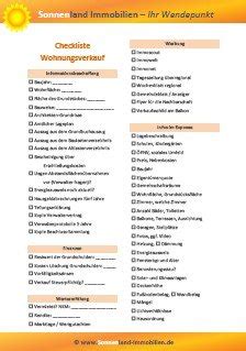 Ist der verkäufer eine privatperson, wird er die haftung i.d.r. Checkliste Wohnung verkaufen Eigentumswohnung verkaufen Immobilien