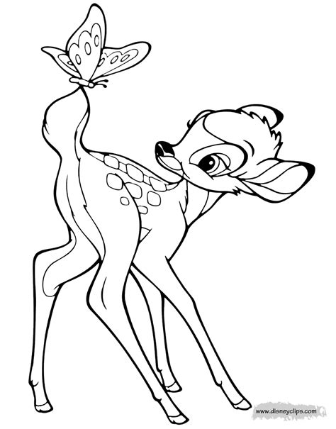 Simple flowers coloring pages for teens. Bambi Coloring Pages (2) | Disneyclips.com