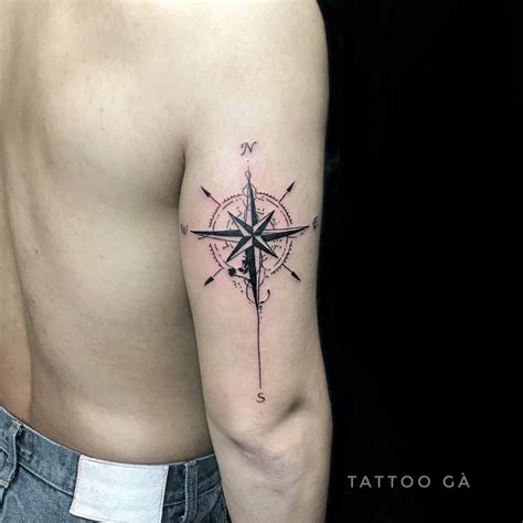 Những hình xăm bắp tay cho nam đẹp | biceps tattoos for mens. Hình xăm la bàn ở bắp tay cho nam - Tattoo Gà