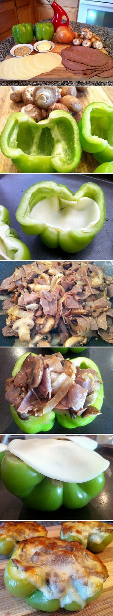 A philly cheesesteak sandwich is a delightfully messy meal that's hearty and satisfying! Philly Cheesesteak Stuffed Peppers - Low Carb, Gluten Free ...
