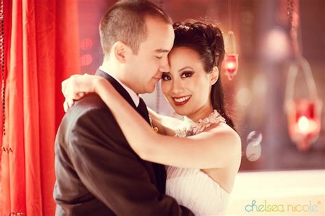 The wedding guests go to the bridegroom's house. A Chinese and American Wedding Styled Shoot : combining of ...