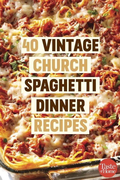 Different from the usual tuna pasta bake which calls for condensed soup. 40 Vintage Church Spaghetti Dinner Recipes (With images ...