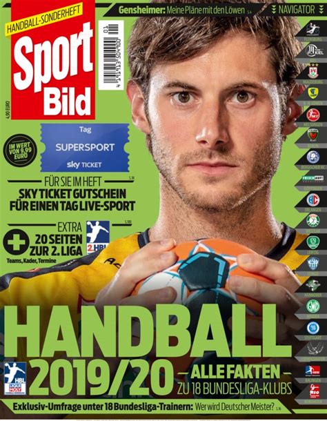 Die handball bundesliga ist die stärkste handball liga der welt. SPORT BILD Sonderheft Handball Bundesliga vom 14.08.2019 ...