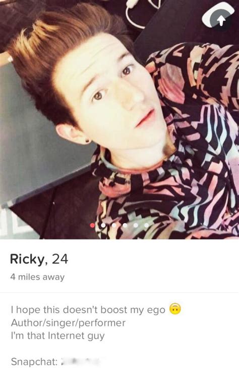 That rathore guy and those ordinary guys with extraordinary results on tinder are most probably fake. Does Ricky Dillon Secretly Hunt for Guys on Tinder? He ...