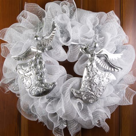 Silver angels designs have been part of thousands of young. 12" Embossed Silver Metal Angel Ornaments (Set of 2 ...