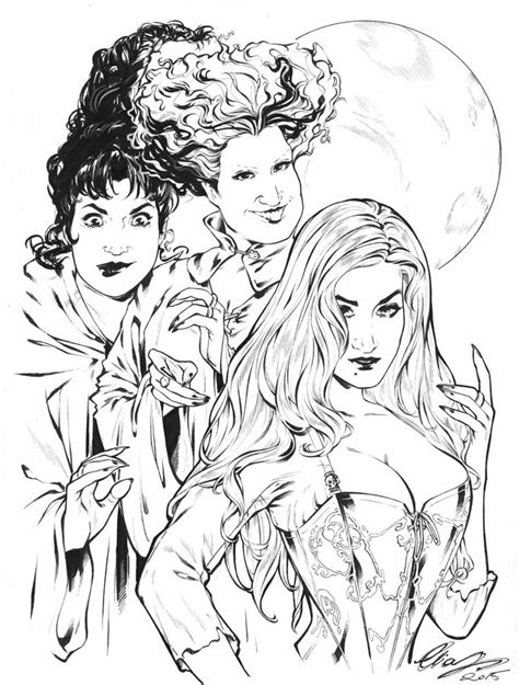 Witches and wizards coloring book. Pin by Peyton Eliza on Movie: Hocus Pocus | Halloween ...