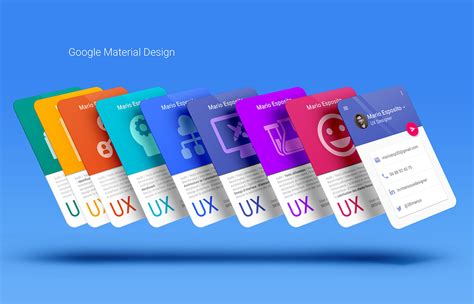 At the end of each card text, there is a 'read more' link clicking which the user can read more. UX Material Design Cards on Behance