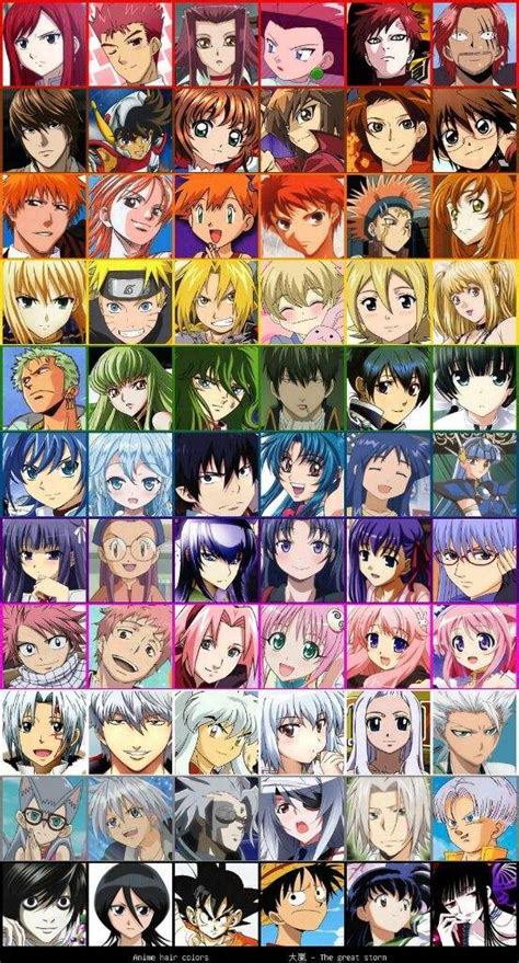 The anime hair index by xxangelsilencex on deviantart. 🌟Your Anime Hair Colour🌟 | Anime Amino