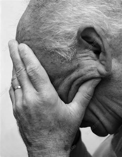 Depressed elderly man - Stock Image - M245/1203 - Science ...