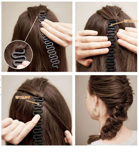 Find more easy buns and braided hairstyles. #AD17036 French Braiding Tools Magic Hair Clip Braider ...
