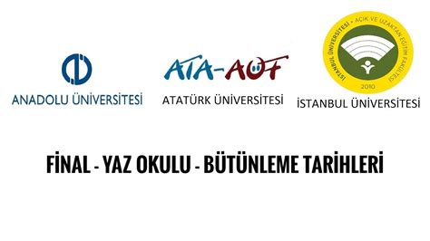 We did not find results for: AÇIKÖĞRETİM FAKÜLTESİ FİNAL TARİHLERİ (ANADOLU - İSTANBUL ...