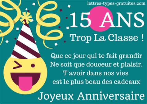 Découvrez une photo de texte pour carte anniversaire enfant parmi plus de 1 500 modèles. Sms Joyeux anniversaire 15 ans Carte Humour Poème Fille ...