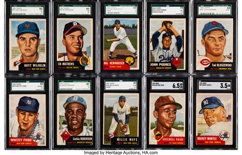 This list is by no means complete. 1953 Topps Baseball Graded Near Set (267/274).... Baseball Cards | Lot #51725 | Heritage Auctions