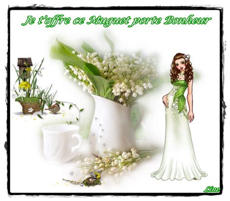 Le brin de muguet original. Je t'offre ce brin de muguet bonheur