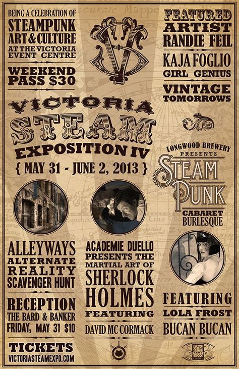 Huge collection, amazing choice, 100+ million steampunk club logo design victorian era cogwheels insignia vector poster on dark background. Steampunk Revue: Victoria Steam Exposition IV: Event ...