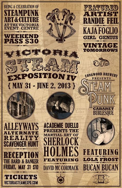 Huge collection, amazing choice, 100+ million steampunk club logo design victorian era cogwheels insignia vector poster on dark background. Steampunk Revue: Victoria Steam Exposition IV: Event ...