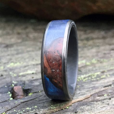 Wood laminated and out of c clamp after about two hours. Carbon Fiber Ring Wood Ring Wood Inlay Ring Engagement ...