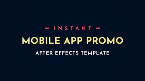 Stylish 3d texts and logos. Instant App Promo Mobile After-Effects Video Template ...