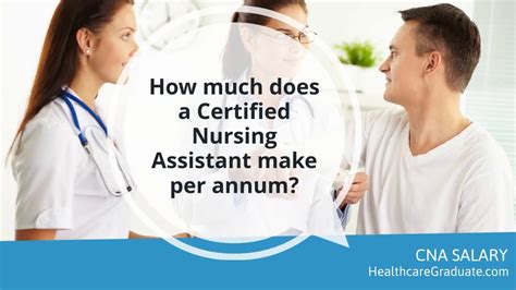 Hourly rate can vary widely depending on many important factors, including education , certifications, additional skills, the number of years you have spent in your profession. CNA Salary | How much does a CNA Make? - YouTube
