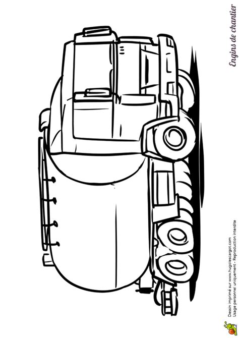 Utilisez ce service de compression d'image pour en réduire la taille. Coloriage Engins de Chantier Camion Citerne