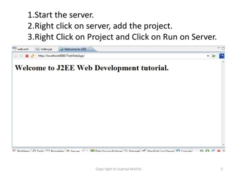 The success of the full open source j2ee stack lies with the use of jmx (java management extension). How To Setup A J2EE Web Application. Continue - PowerPoint ...