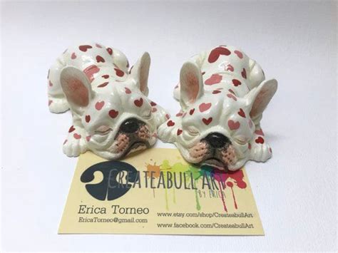 Who can resist a cute little french bulldog? Valentine's Day french bulldog figure valentine frenchie ...